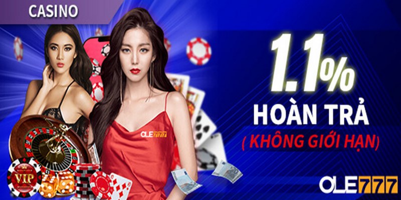 Khuyến mãi Ole777 - Cập nhật ưu đãi mới nhất cho tân thủ 2 Hoàn Cược Không Giới Hạn Tại Chương Trình Khuyến Mãi Ole777